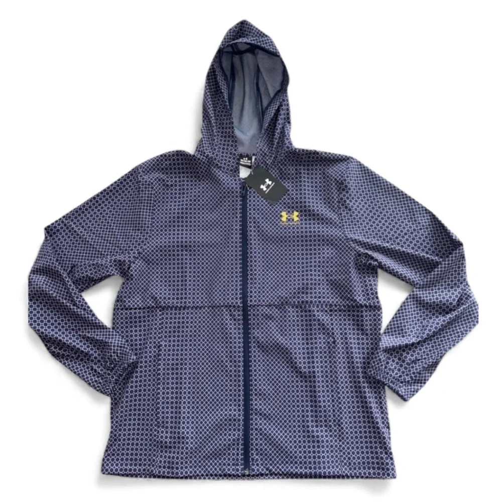 NEW Under Armour UA Storm Men’s Windbreaker Hooded Jacket 1390483 410 size M NWT